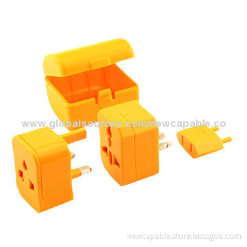 3-in-1 Combined universal adapter with UK, US, EU pins